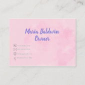 水ユニーク色モダン名刺 名刺 (裏面)