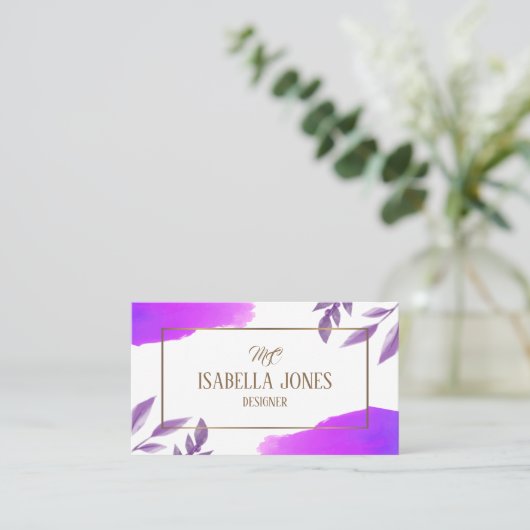 水ユニーク色モダン 名刺 (スタンド正面)