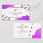 水ユニーク色モダン 名刺 (正面/裏面)