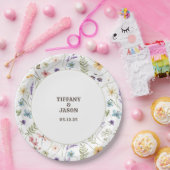 水ユニーク色ワイルドフラワー結婚ズ ペーパープレート (パーティー)