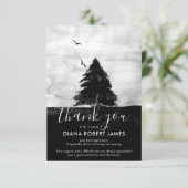 水ユニーク色景観タイポグラフィ悔やみや弔慰 サンキューカード (スタンド正面)