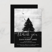 水ユニーク色景観タイポグラフィ悔やみや弔慰 サンキューカード (正面/裏面)