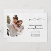 水ユニーク色破れた紙写真結婚の セーブザデート (正面/裏面)