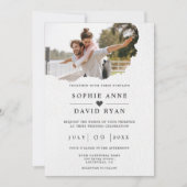 水ユニーク色破れた紙写真結婚の 招待状 (正面)