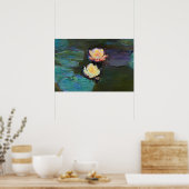 水ユリボタニカル絵を描ズ ポスター (キッチン)