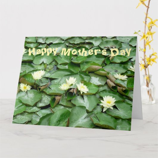 水ユリ カード (黄色い花)