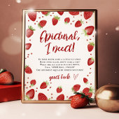 水ユーモアのある色いちご赤ちゃんシャワーシンボルや象徴 ポスター