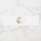 水ラベルバラ床付き女の子のための赤ちゃんシャワー ペットボトルラベル (シングルラベル)