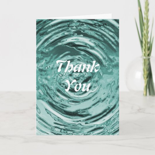 水リップルティール（緑がかった色） サンキューカード (正面)