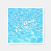 水リップルプールパーティービーチパーティー夏パーティー スタンダードカクテルナプキン (正面)