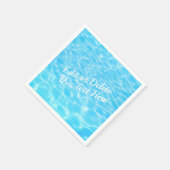 水リップルプールパーティービーチパーティー夏パーティー スタンダードカクテルナプキン (角)