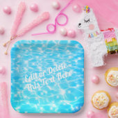 水リップルプールパーティービーチパーティー夏パーティー ペーパープレート (パーティー)