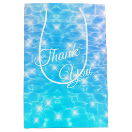 水リップルプールパーティービーチパーティー夏パーティー ミディアムペーパーバッグ