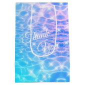 水リップルプールパーティービーチパーティー夏パーティー ミディアムペーパーバッグ (裏面)