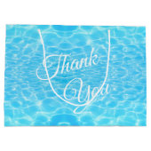 水リップルプールパーティービーチパーティー夏パーティー ラージペーパーバッグ (裏面)