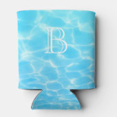 水リップル水の背景のチルカッコいいモノグラム 缶クーラー (裏面)