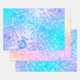 水リップル水質感シモダンックエレガント ラッピングペーパーシート