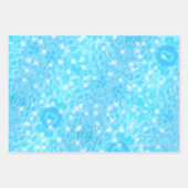 水リップル青い水のテクスチカッコいいッモダンク ラッピングペーパーシート (正面)