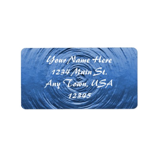 水リップル青 ラベル (正面)