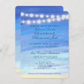 水リハーサルの夕食のひもライト 招待状 (正面/裏面)