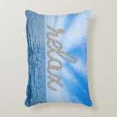 水リラックス上のロープ文字 アクセントクッション (正面(垂直))