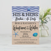 水上での独身パーティー週末の招待状 招待状 (スタンド正面)