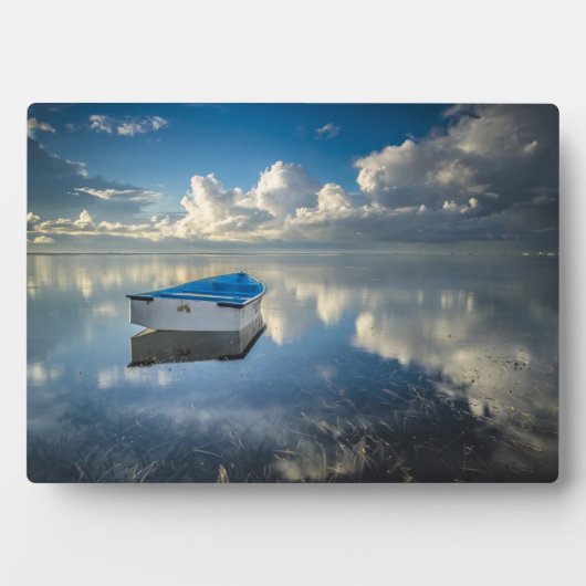 水上にボートを並べる フォトプラーク (正面)