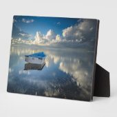 水上にボートを並べる フォトプラーク (側面)