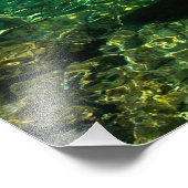 水上に浮かぶ澄んボート。 フォトプリント            (角)