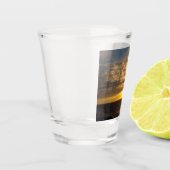 水上のオレンジ日没 ショットグラス (左)