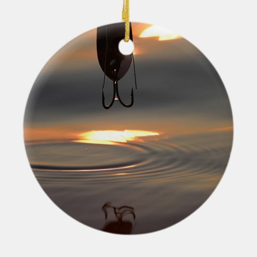 水上のサンセットルアー セラミックオーナメント (裏面)