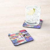 水上のセーリング水の色のペイニング コースター (右側)