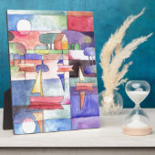 水上のセーリング水の色のペイニング フォトプラーク (側面)