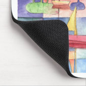 水上のセーリング水の色のペイニング マウスパッド (コーナー)