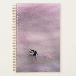 水上のピンクのハシガモ プランナー手帳