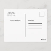 水上のピンクの蓮の花 ポストカード (裏面)