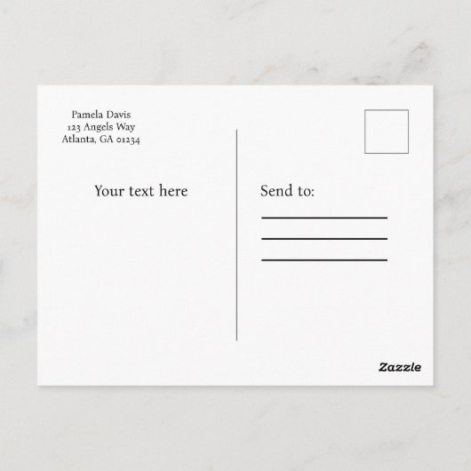 水上のピンクの蓮の花 ポストカード (裏面)