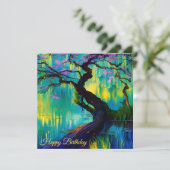 水上のピンクの開花木誕生日 (スタンド正面)