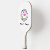 水上のピンクフラミンゴのチーム名日付Estd N ピックルボールラケット (左)