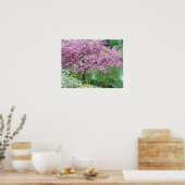 水上のピンク色の花の木 ポスター (キッチン)