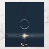 水上のミニマル月食 ワインラベル (シングルラベル)