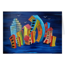 水上の都市のグリーティングカード