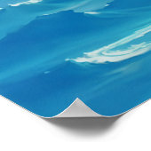水上の雲 - 画家風の海景色 ポスター (角)