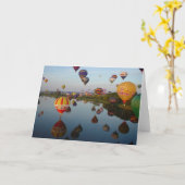 水上の風船 カード (黄色い花)