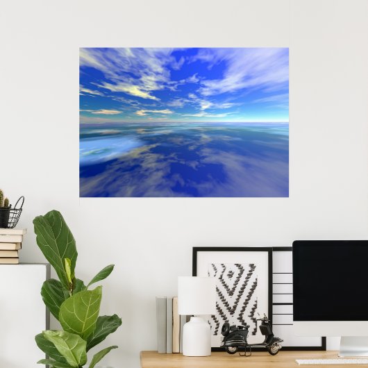 水上の飛行 ポスター (ホームオフィス)