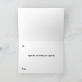 水上スキーおもしろいの誕生日のデイカード カード (内部)