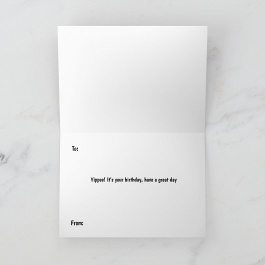 水上スキーおもしろいの誕生日のデイカード カード (内部)