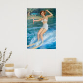水上スキーのピン留め ポスター (キッチン)