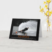 水上スキーの刺激カード(染まるB&W) カード (黄色い花)