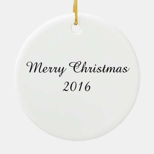 水上スキーの女の子のクリスマスオーナメント セラミックオーナメント (裏面)